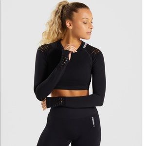 Flawless knot long sleeve Gymshark crop top